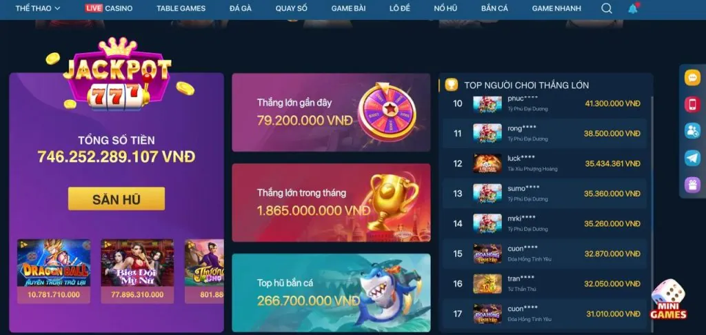 Các trò chơi đa dạng tại vuabai9 casino